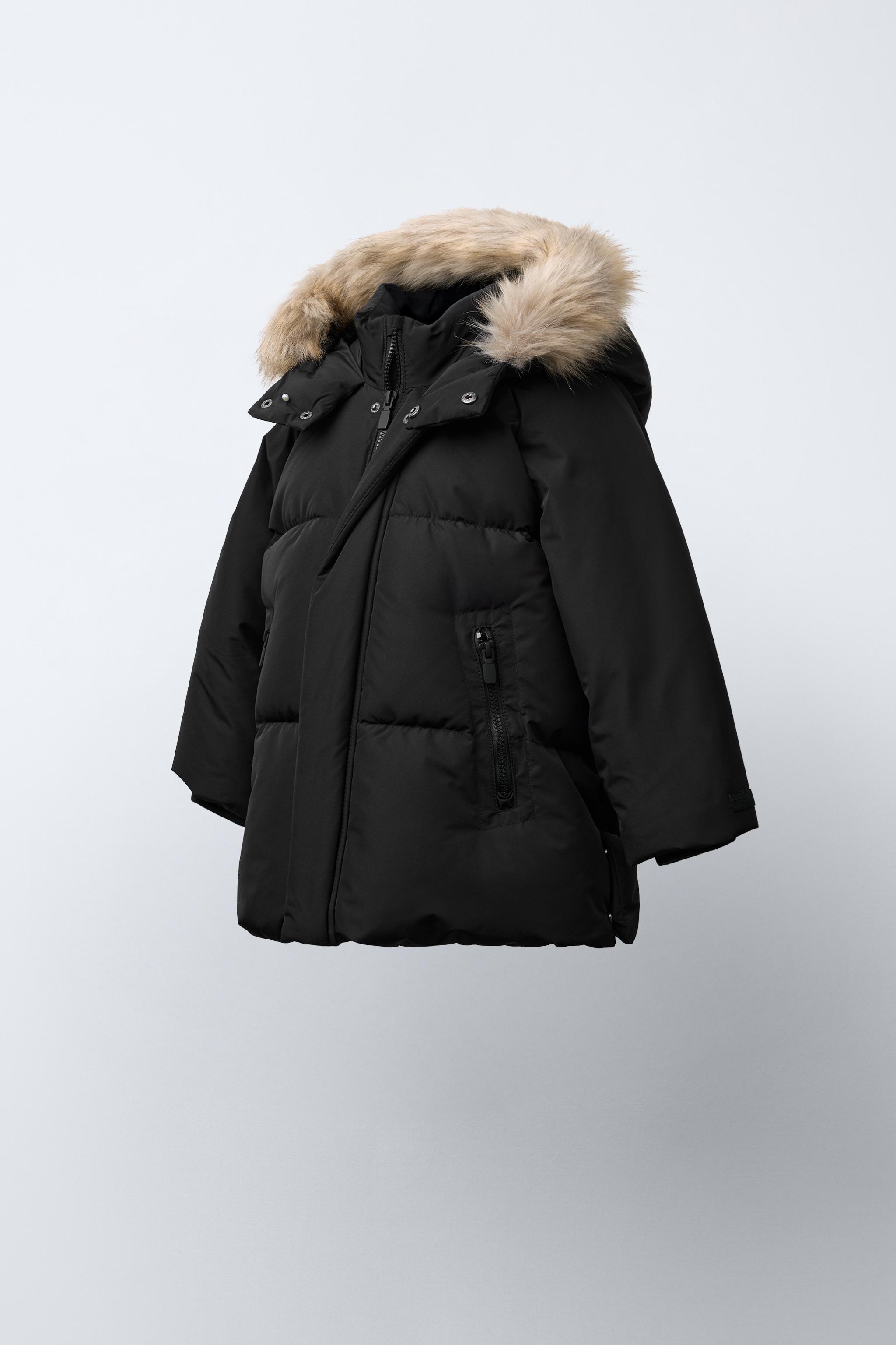 LONG FEATHER AND DOWN WATER REPELLENT WIND RESISTANT PUFFER COAT